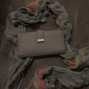 Gray Women's Wallet NWOT with FREE Matching Scarf